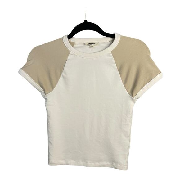 Madewell Raglan-Sleeve Baby Tee in Antique‎ Cream Size XS NWT - Picture 5 of 10